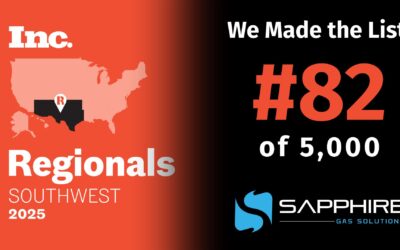 Sapphire Achieves #82 in Inc 5000 Regional Southwest List