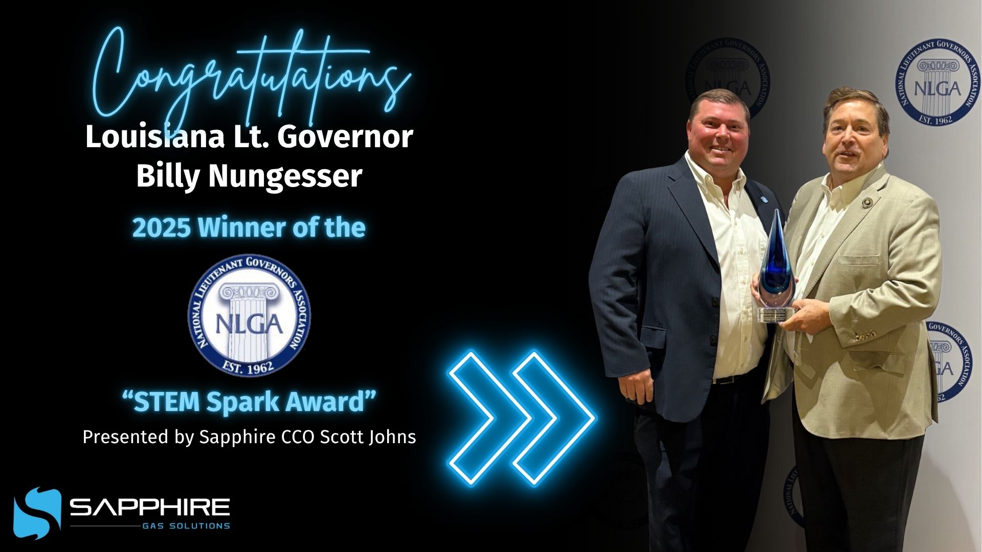 Sapphire Gas Solutions and NLGA Honor Louisiana Lt. Governor with 2025 STEM Spark Award